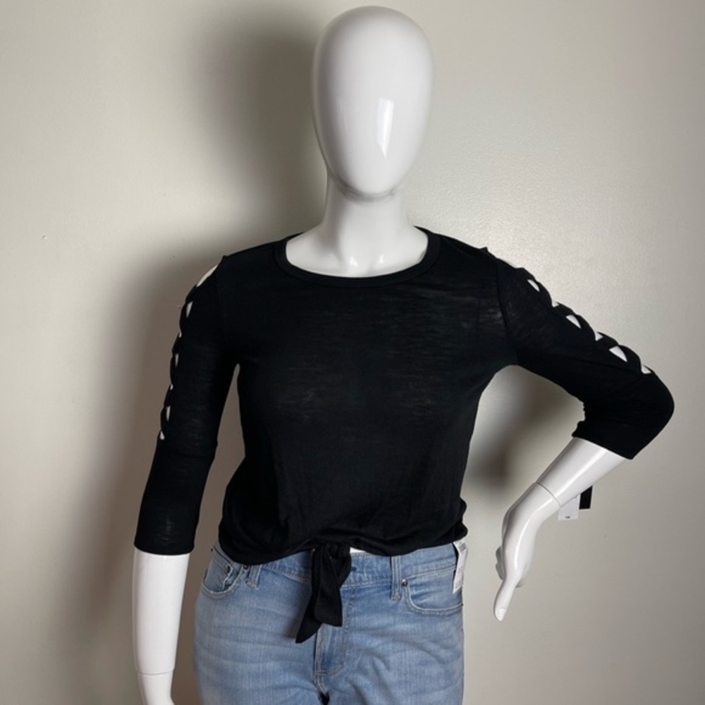 By & By‎ woman’s  blouse 3/4 sleeve black size M